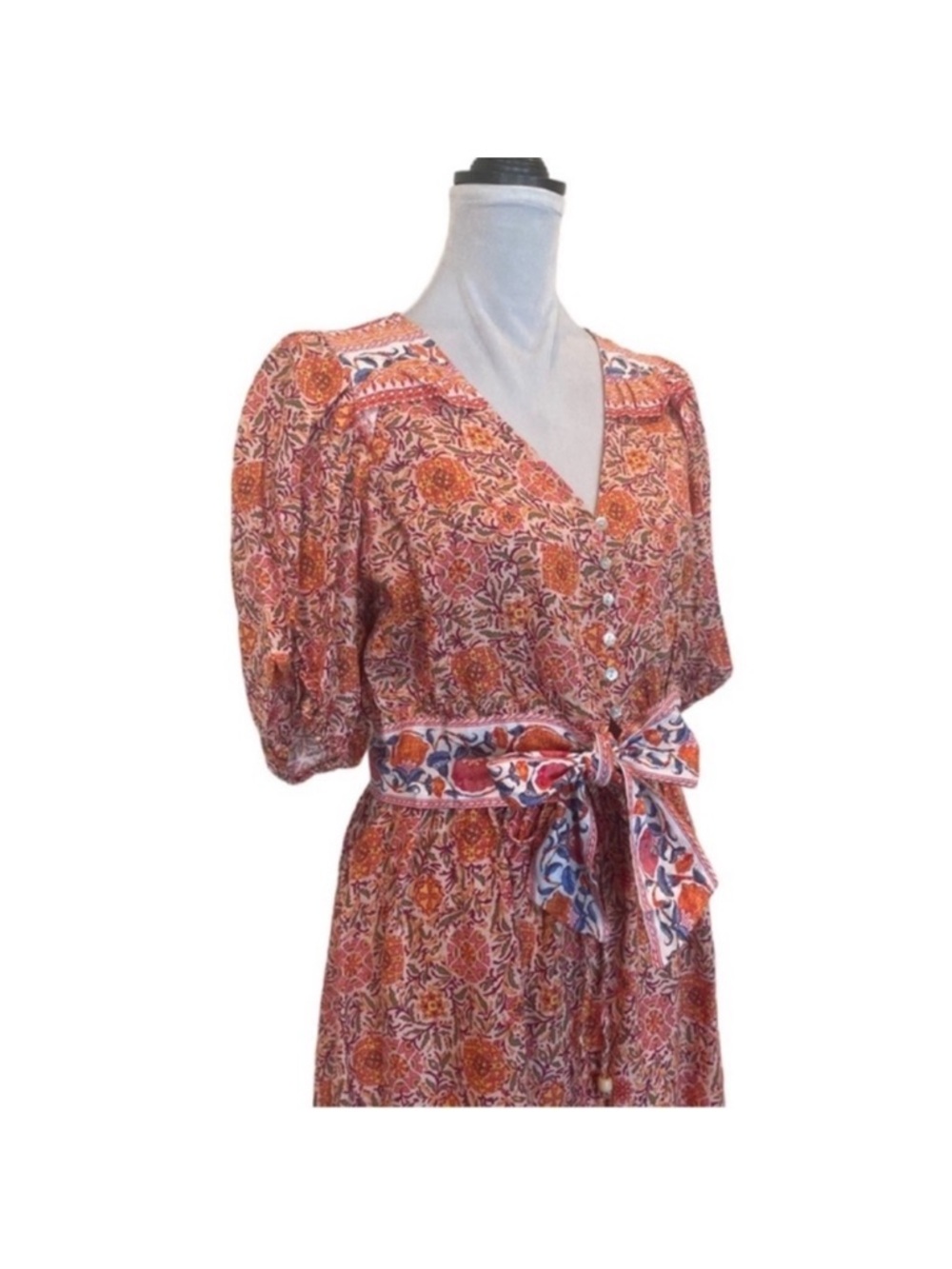 Rachel Zoe NWT 2 piece set linen crop top & skirt bohemian festival size medium - Picture 4 of 13